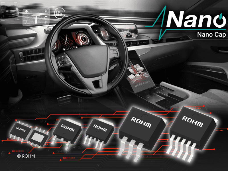 ROHM expands nano cap LDO portfolio with 500 mA devices