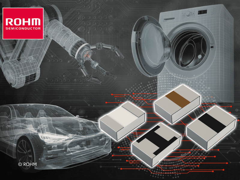 ROHM targets higher current sensing density with UCR10C shunt resistor series